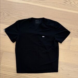 Figs Men's Scrub Top (Black XL)